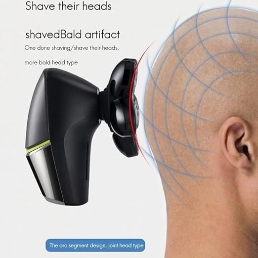 6-in-1 Rechargeable Electric Shaver for Bald Men - Waterproof Head Shaver with 6 Floating Heads & Grooming Kit - Perfect for Travel, Home Use & Quick Head Shaving