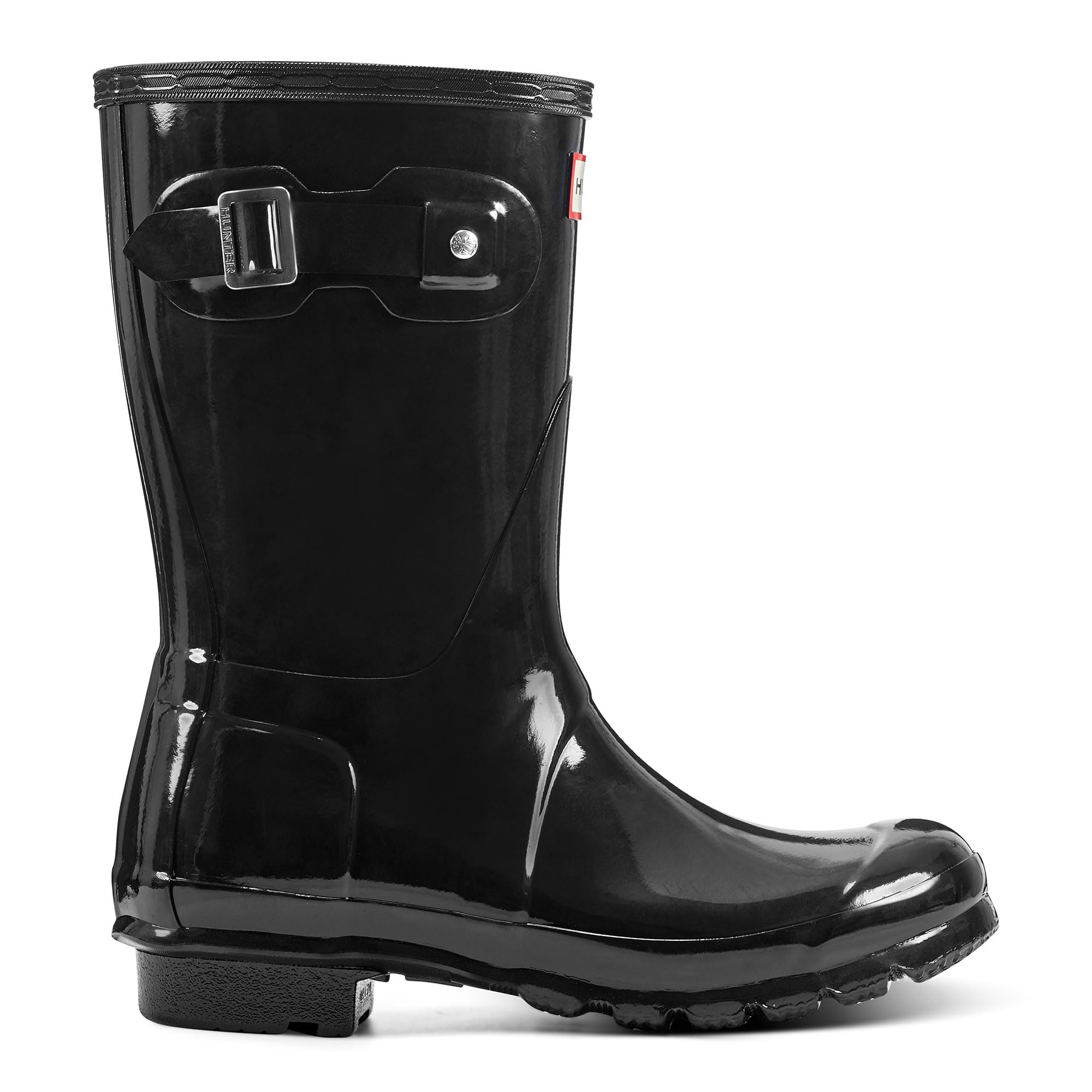 Hunter Women's Original Short Gloss Rain Boots - Waterproof Chelsea Rain Booties for Women - Fashionable Wet Weather Footwear for Walking, Gardening & Outdoor Activities