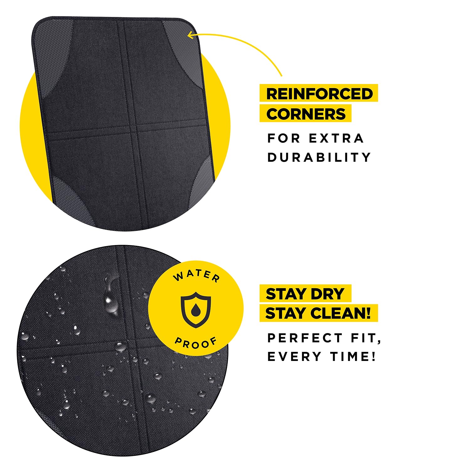 Lebogner Car Seat Protector - 1 Pack Universal Fit, Waterproof & Non-Slip Auto Seat Cover - Perfect for Kids, Pets & Long Drives