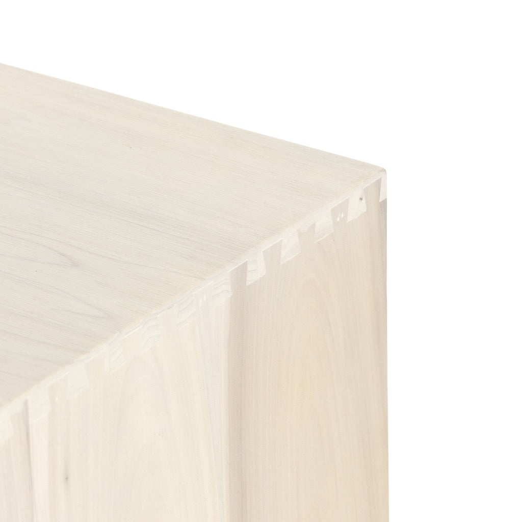 Stylish Trey Large Nightstand in Dove Poplar - Perfect for Bedroom, Living Room, or Guest Room - Modern Wooden Side Table with Storage Space
