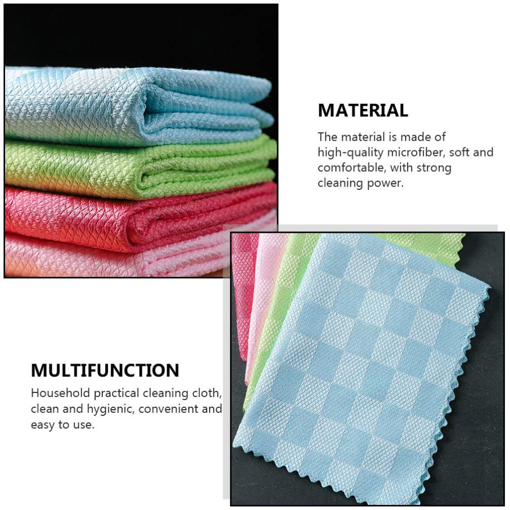 Premium 5-Pack Microfiber Cleaning Cloths - Streak-Free Glass Cleaning, Dish Drying & Kitchen Towels | Super Absorbent, Reusable & Lint-Free for Windows, Dishes, Countertops & Dining Tables