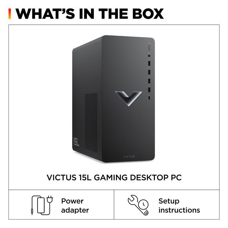 Victus by HP 15L Gaming Desktop TG02-2065t - Intel Core i5, 16GB RAM, 512GB SSD, NVIDIA GeForce RTX 4060, Windows 11 - Powerful Gaming PC for Esports, Streaming & VR Gaming