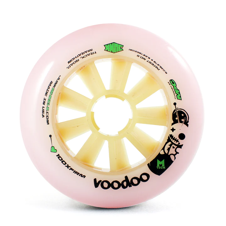 M Tech XF 100mm Junk Voodoo Skateboard Wheels (Single) - Perfect for Street Skating, Longboard Cruising & Smooth Rides