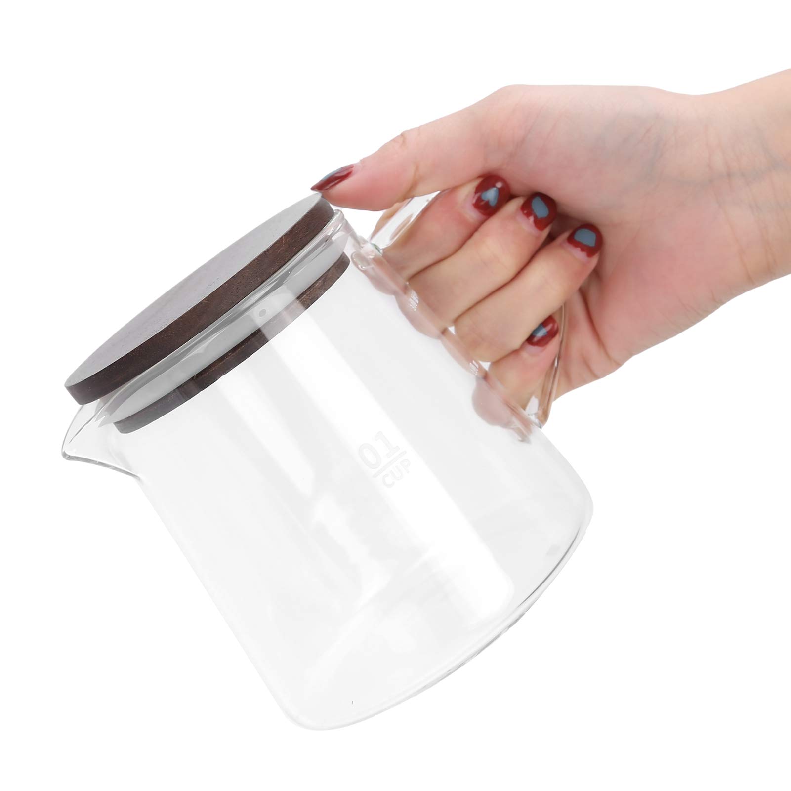 Heat-Resistant Glass Coffee Maker & Tea Kettle with Insulated Handle - 34oz Coffee Pot with Lid for Home, Office, Camping - Perfect for Brewing Coffee, Tea, Hot Chocolate & Herbal Drinks