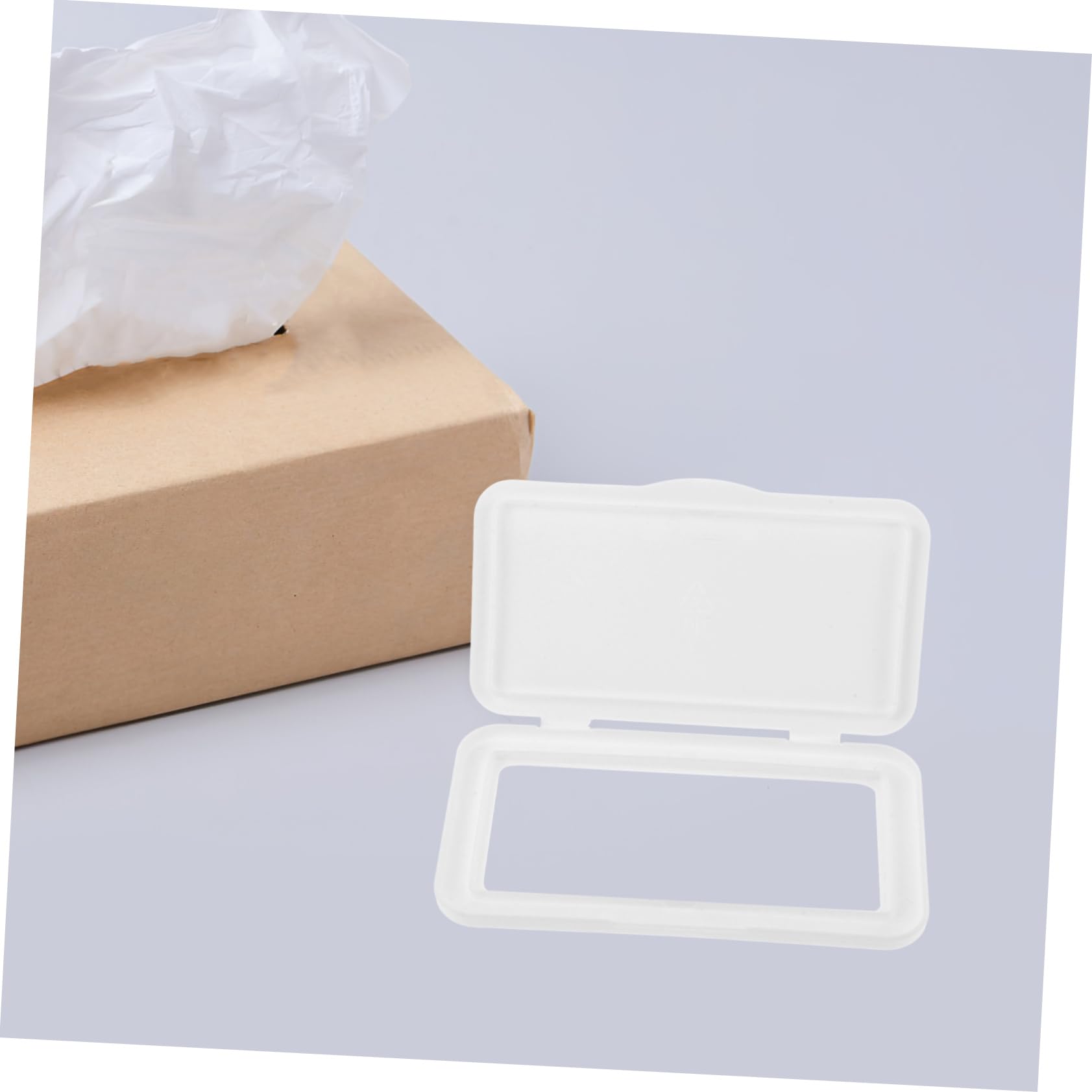 BUGUUYO Baby Wipes Holder Case - Reusable Flip Cover for Wet Wipes, Plastic Lid Replacement for Tissue Box (30pcs, White) - Perfect for Diaper Bags, Nursery, and On-the-Go Baby Care