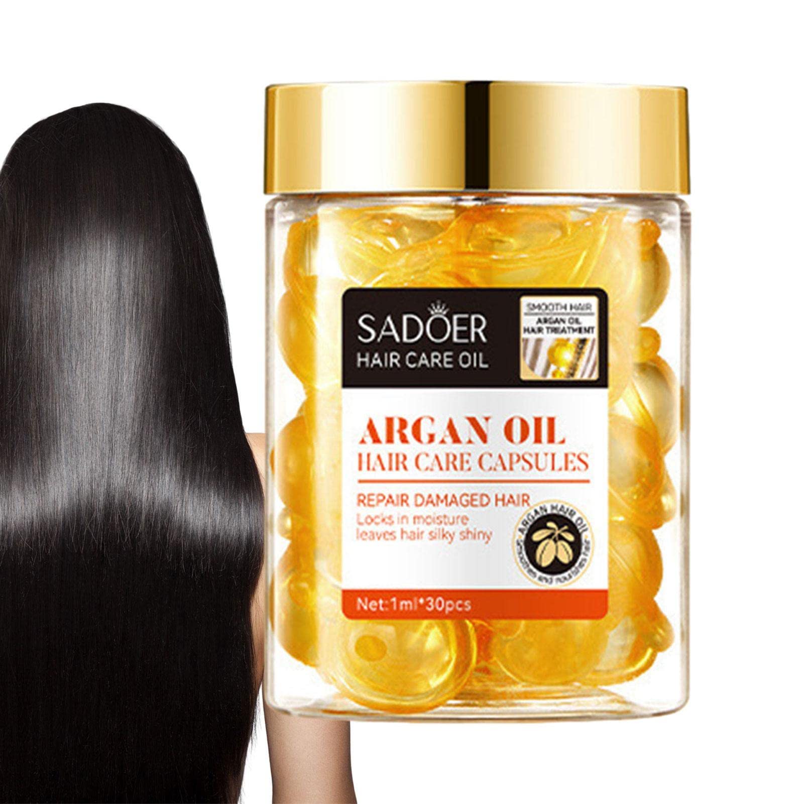 Organic Argan Oil for Hair - 100% Pure & Natural Hair Treatment for Shine, Growth & Hydration | Lightweight & Revitalizing Hair Oil for Dry, Damaged & Frizzy Hair | Perfect for Daily Hair Care & Styling