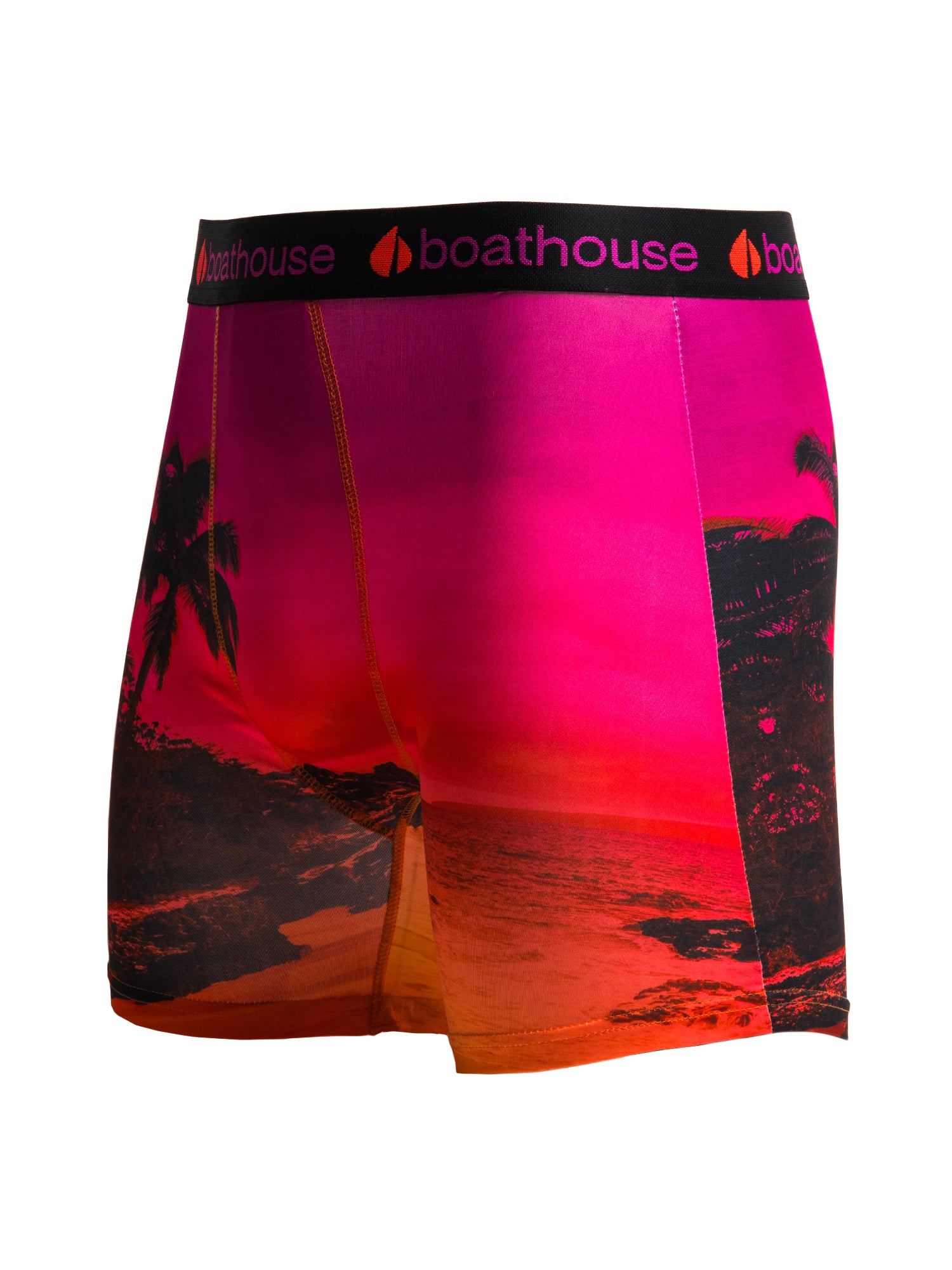 Men's Boxer Briefs - Palm Sunset Print - Soft & Breathable Cotton Underwear for Everyday Comfort | Perfect for Workout, Lounge & Sleep