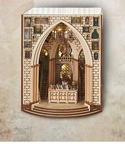 DIY Mini Book Nook Dollhouse Kit - Big Ben Balloon Theme Assembled Miniature with Furniture | Creative Doll House Toys for Kids & Girls | Perfect Gift for Birthday & Christmas | Home Decor, Bookshelf Display, Educational Play
