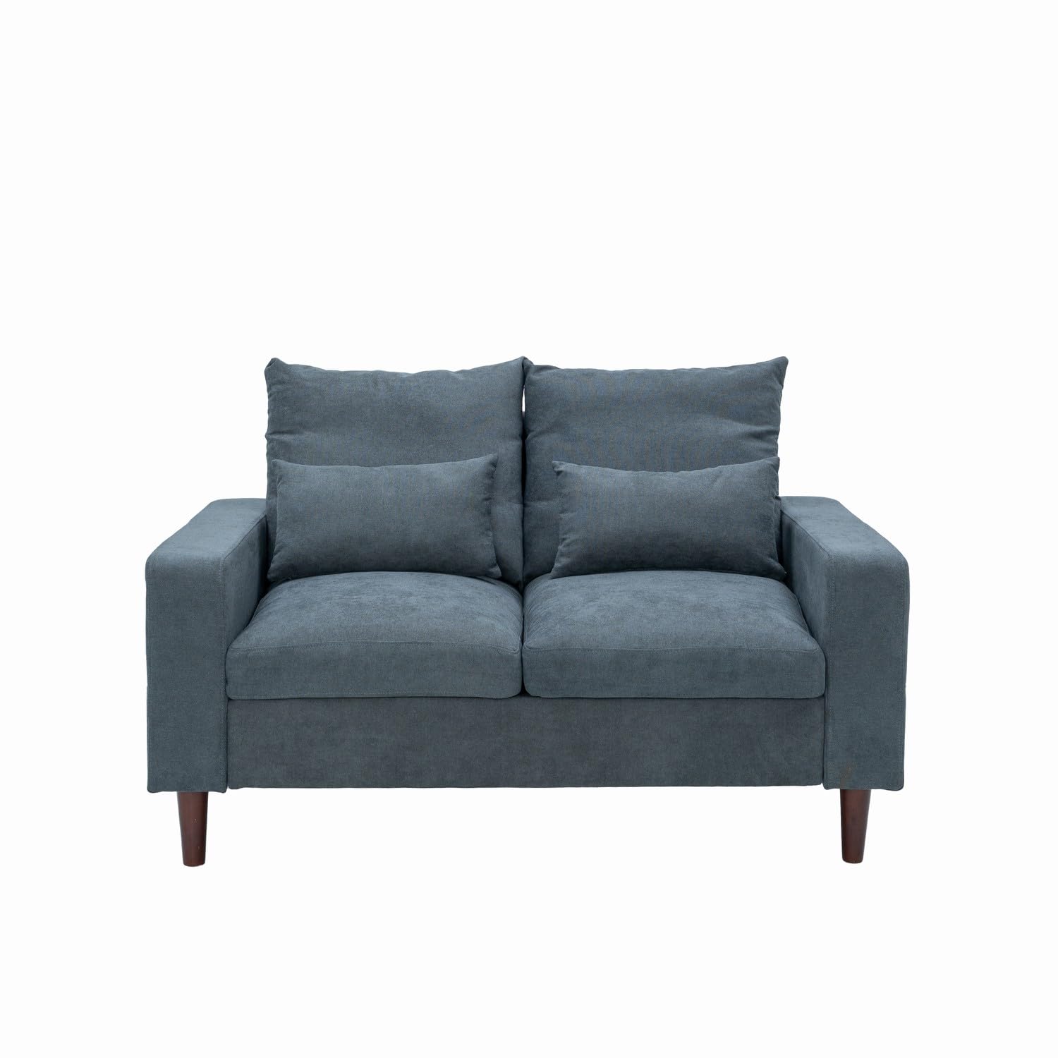 Modern Linen Fabric 2-Seater Sofa - Comfortable Love Seat Couch for Small Spaces & Apartments | Living Room, Bedroom & Home Office Furniture