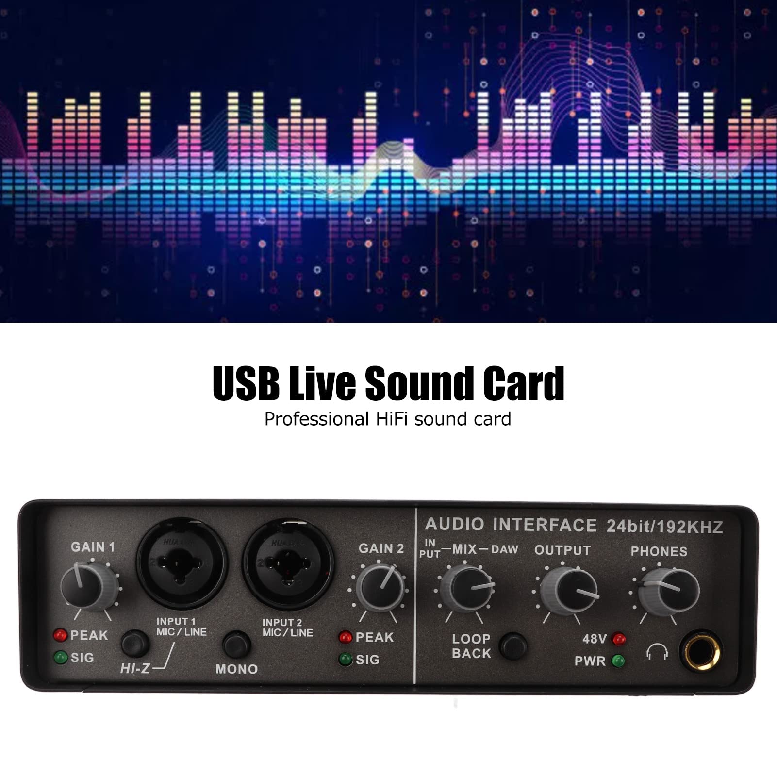High-Quality USB External Sound Card for Mobile & PC - 192kHz Audio Interface with XLR Input for Recording, Streaming, Podcasting & Live Mixing | Perfect for Home Studios, Gamers & Content Creators