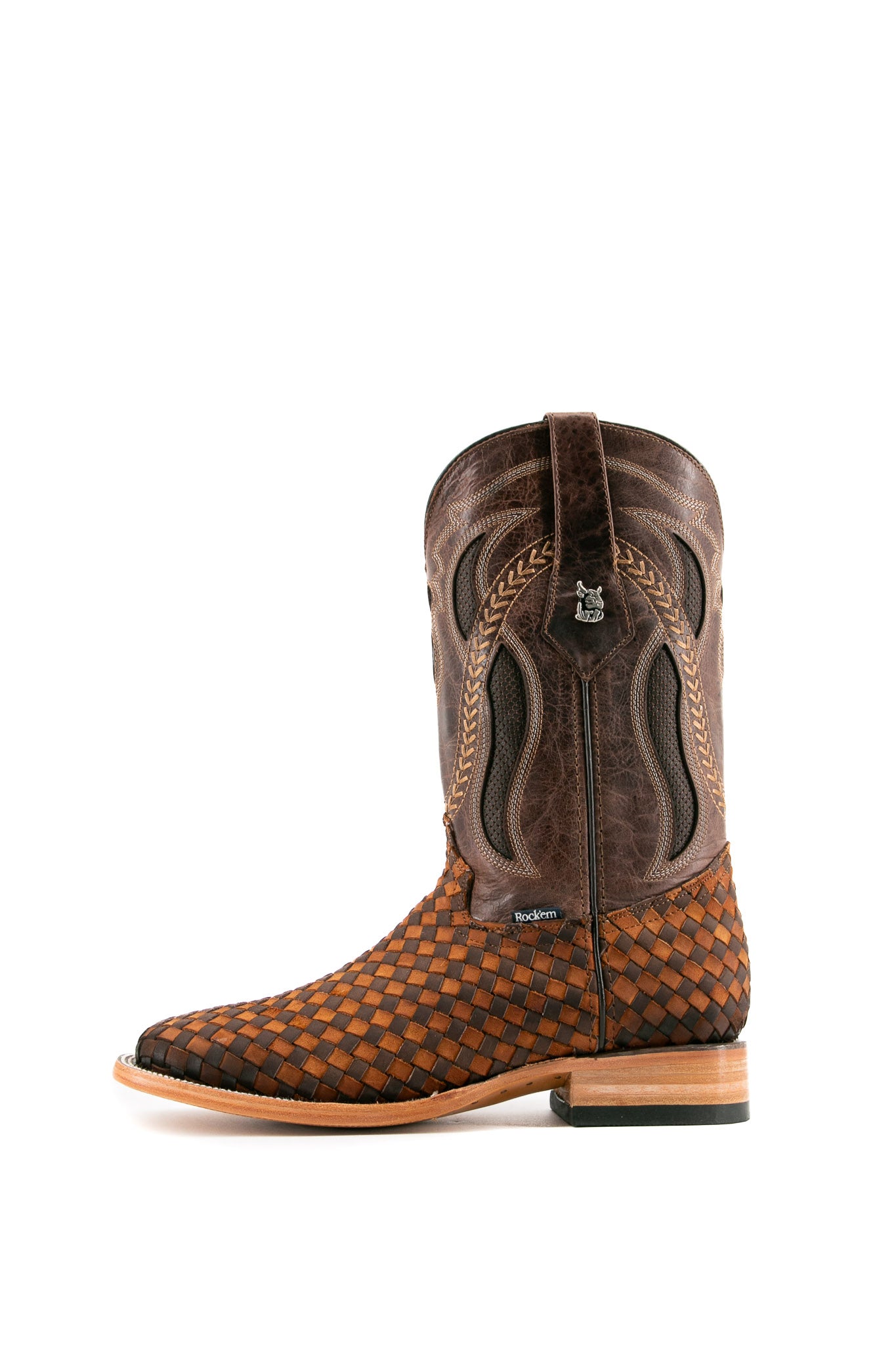 Handmade Serbia Woven Square Toe Cowboy Boots for Men & Women - Western Style Leather Ankle Boots for Country Dancing, Rodeo & Outdoor Adventures