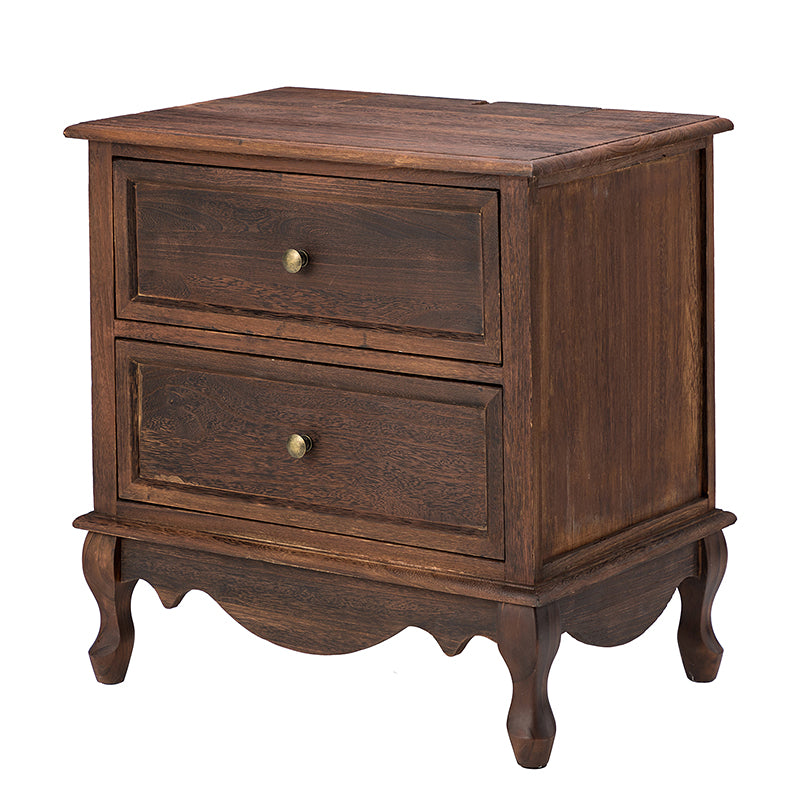 Galatea 24 Inch Tall 2-Drawer Nightstand Chest - Modern Bedside Table with Optional Styles for Bedroom, Living Room, or Office Storage