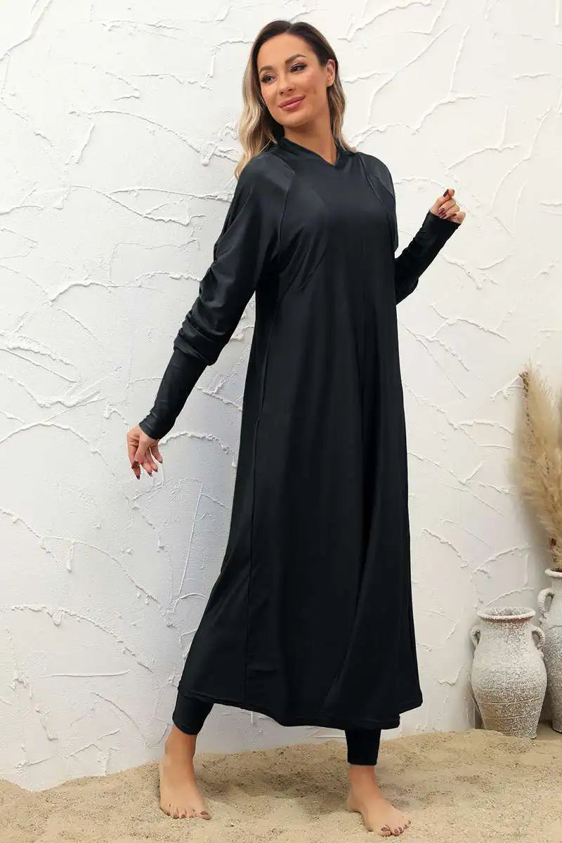 **3-Piece Halal Swimwear Set for Muslim Women - Modest Burkinis Swimsuit for Beach, Pool & Water Activities**