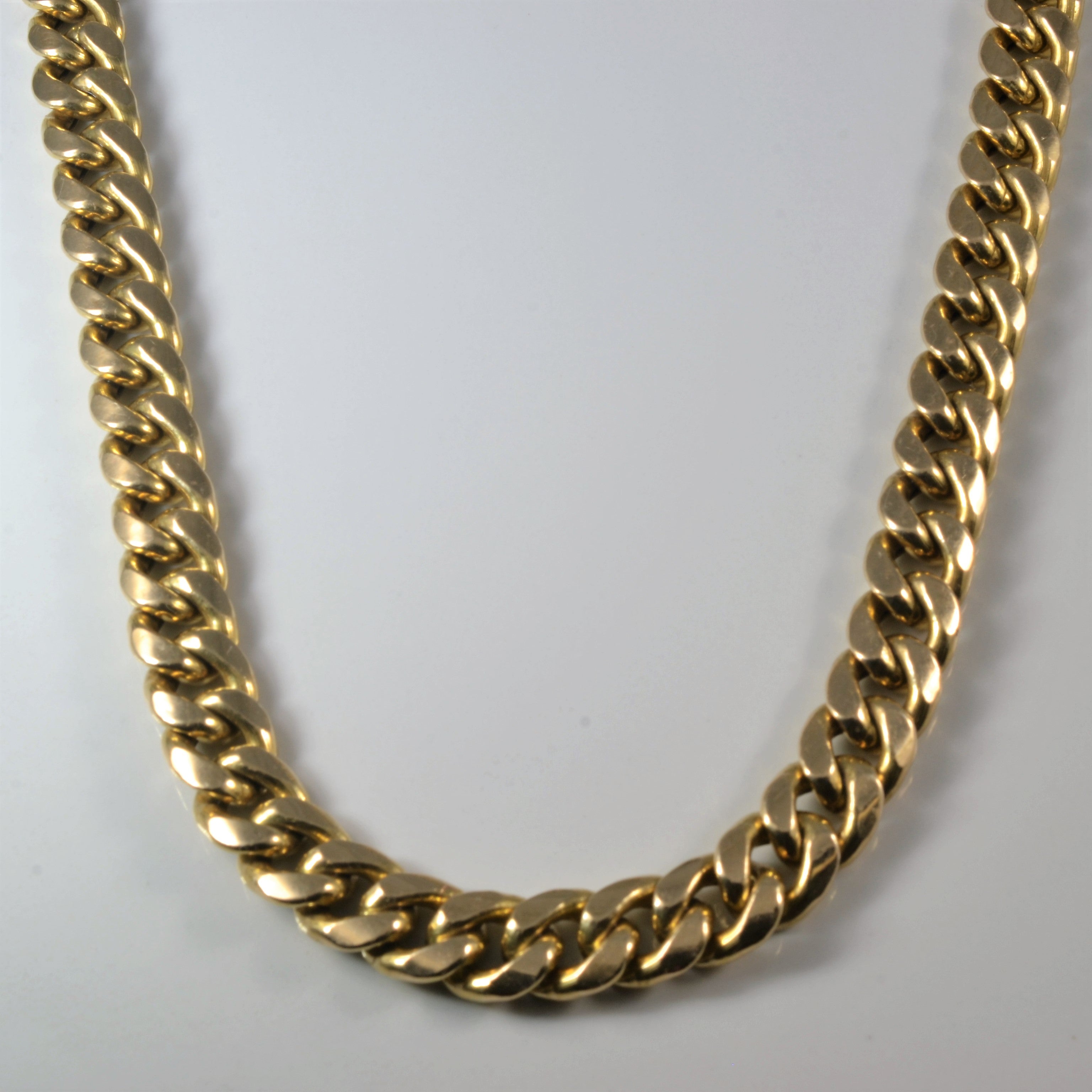 10k Yellow Gold Curb Chain Necklace for Women - 26 Inch Classic Cuban Link Chain - Perfect for Layering, Gifts & Everyday Wear