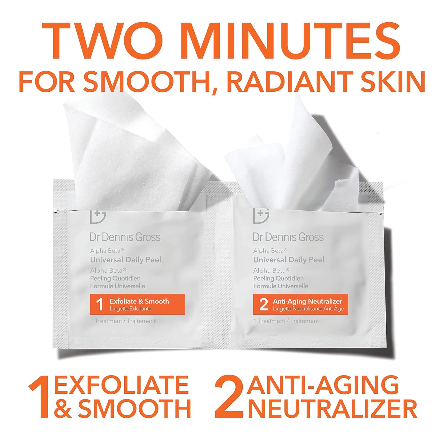 Dr. Dennis Gross Alpha Beta Universal Daily Peel Pads - Exfoliating Treatment for Brighter, Smoother Skin - Perfect for At-Home Skincare Routine & Anti-Aging Care