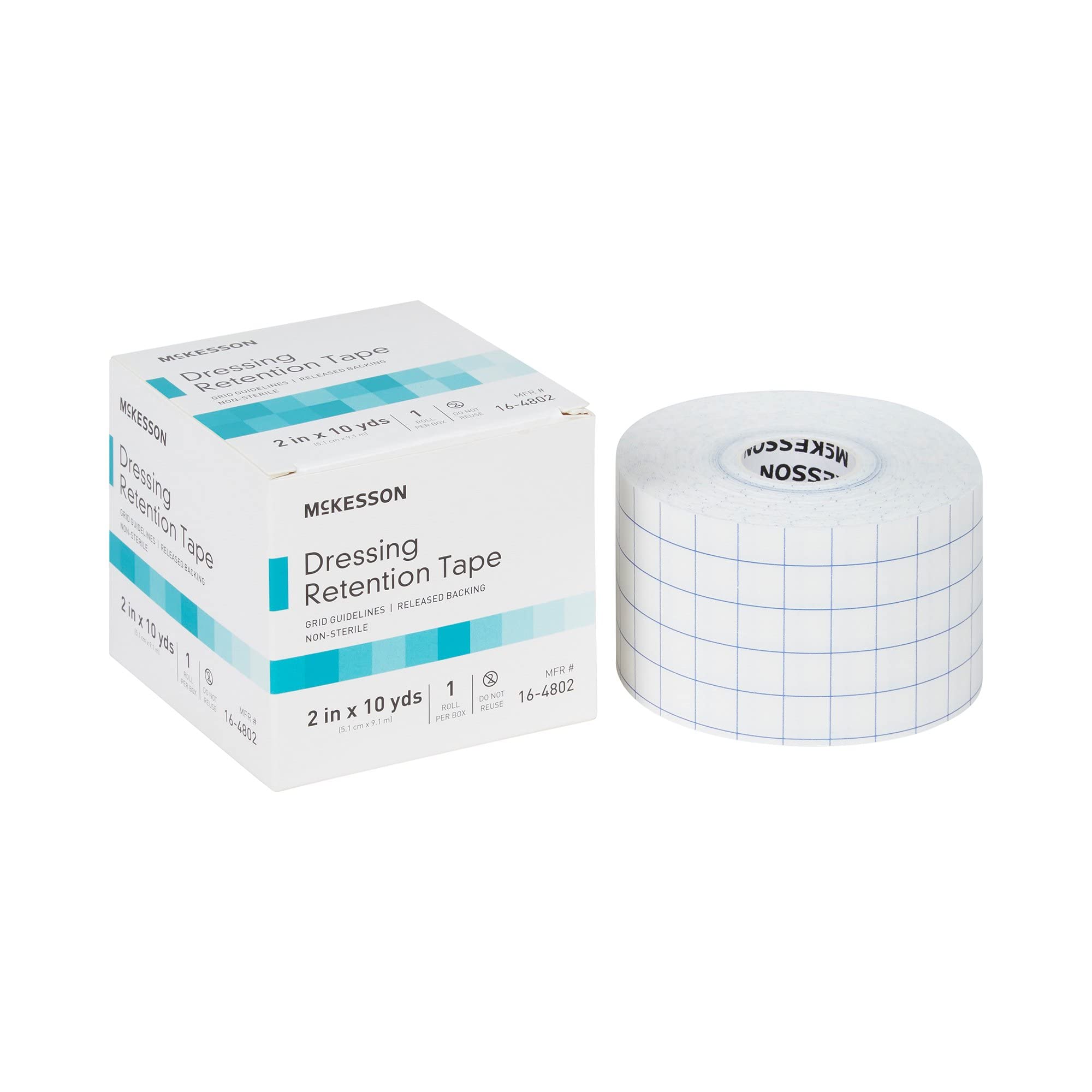 McKesson White Dressing Retention Tape, 2 Inch x 10 Yard Medical Adhesive Bandage Roll (24 Pack) - Secures Wound Dressings for First Aid, Post-Surgical Care & Sports Injuries