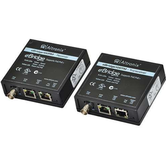 ALTRONIX eBridge100RMT Ethernet Over Coax/CAT5E Extender - High-Speed Network Signal Booster for Home & Office CCTV Security Systems