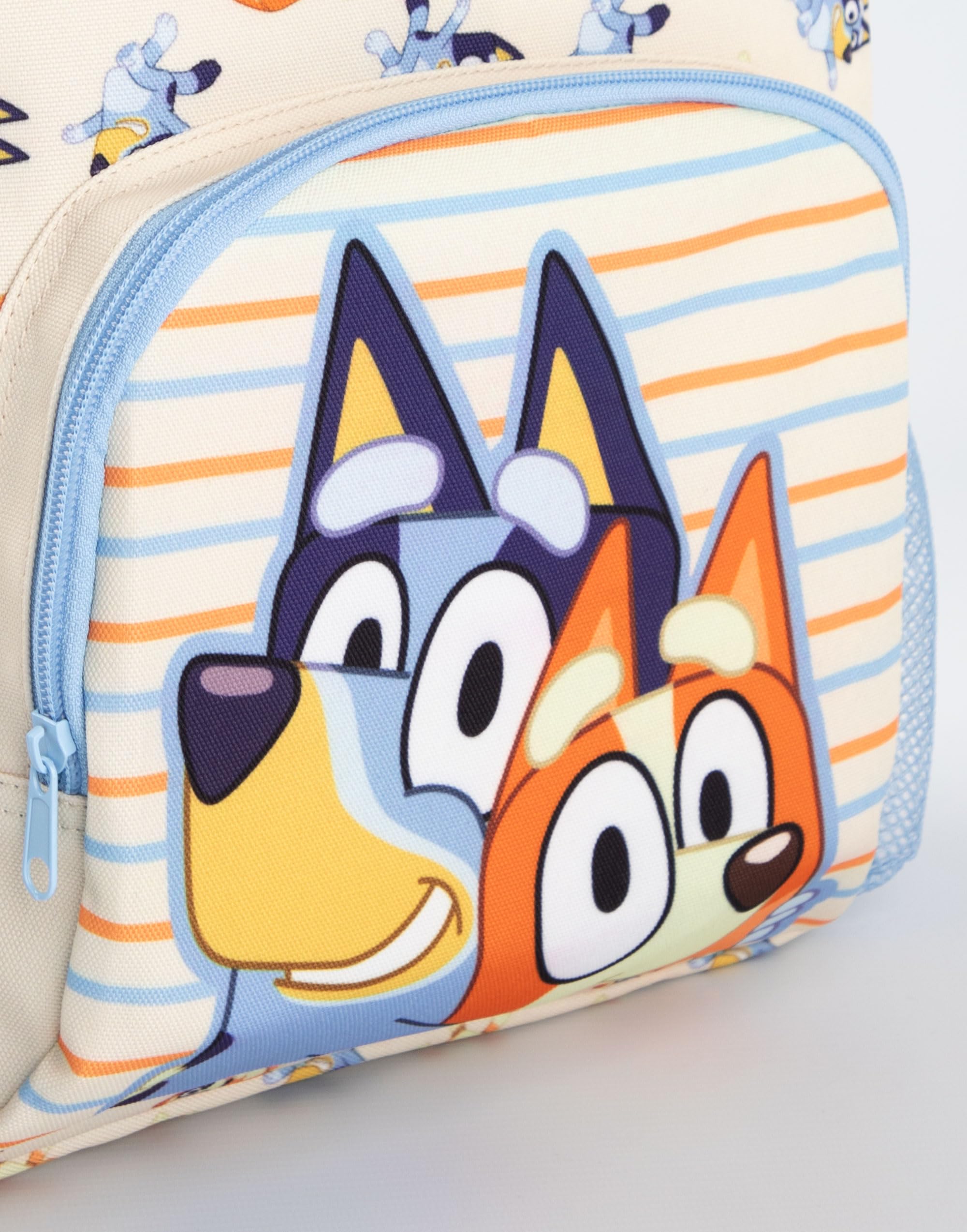 Bluey Kids Backpack - Bingo Character Design in Beige | Adjustable Straps & Mesh Pocket | Perfect for School, Daycare & Travel | Durable Mini Backpack for Toddlers & Preschoolers