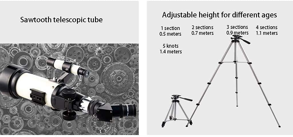 70mm Aperture 400mm Refractor Telescope for Astronomy - Portable Travel Telescope for Kids, Adults & Beginners with Adjustable Tripod - Perfect for Stargazing, Camping & Outdoor Adventures