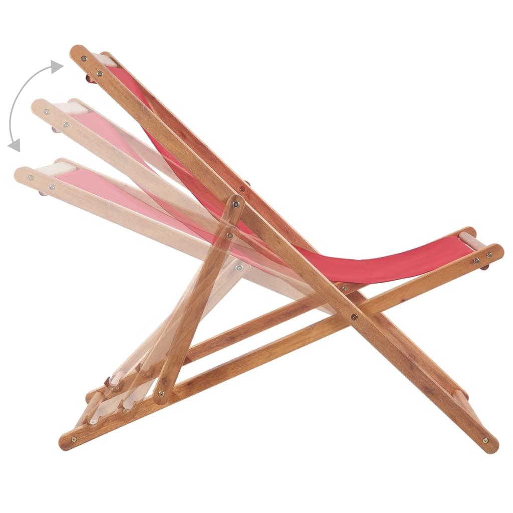 CHARMMA Folding Beach Chair with Wooden Frame - Lightweight 5.4KG, Portable Outdoor Lounge Chair for Beach, Camping, Picnic and Backyard Relaxation