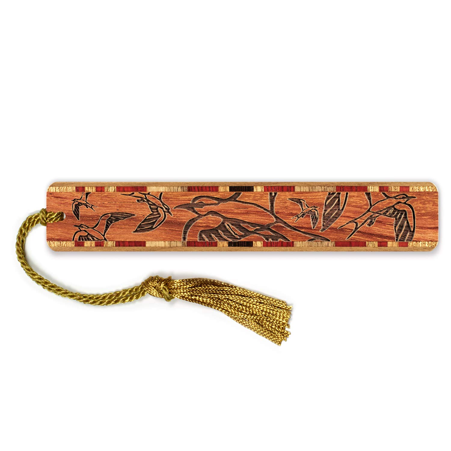 Personalized Swallows Soaring Engraved Wooden Bookmark - Handmade in USA - Custom Name Gift for Book Lovers - Perfect for Reading, Book Club Gifts & Literary Presents
