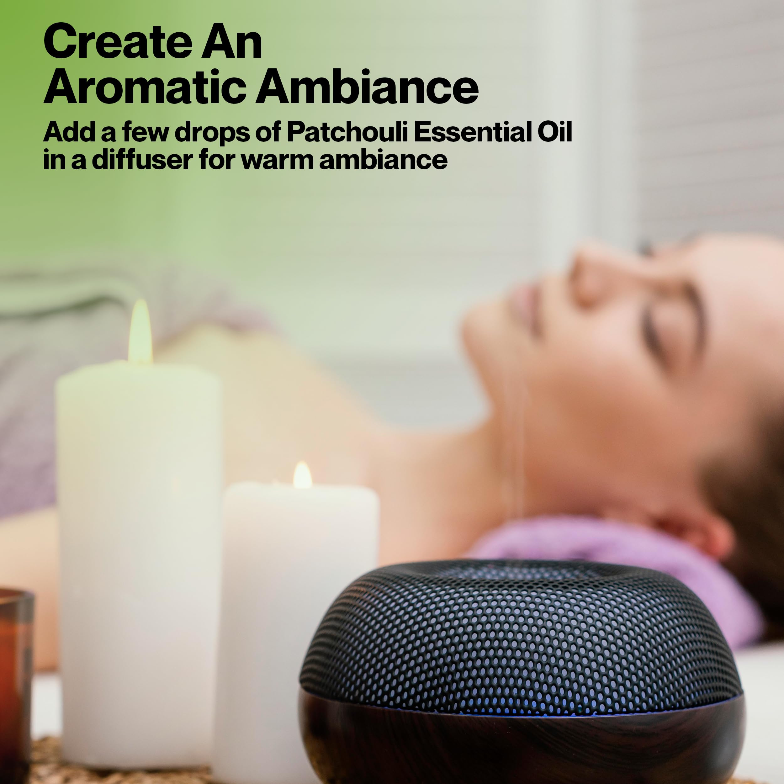 uhRohMuh 16 oz Dark Patchouli Essential Oil - Premium Grade, Intense Sweet Aromatic Scent for Aromatherapy, Relaxation & Meditation | Perfect for Diffusers, Massage Oils & DIY Skincare
