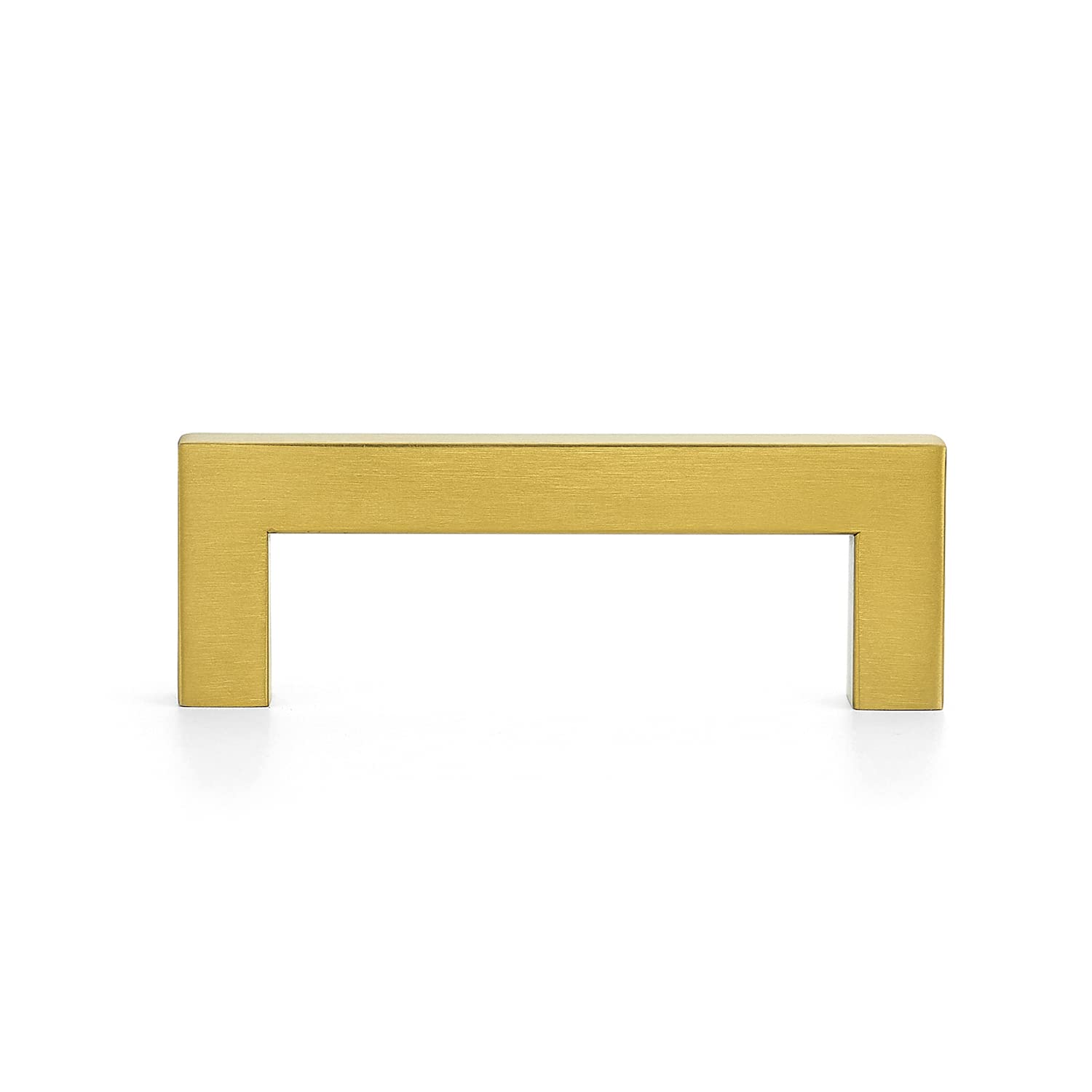 Ravinte 12 Pack 3.5 Inch Brushed Brass Square Cabinet Handles - Kitchen & Bathroom Drawer Pulls, Modern Cabinet Hardware for Home Renovation, DIY Projects & Furniture Upgrade