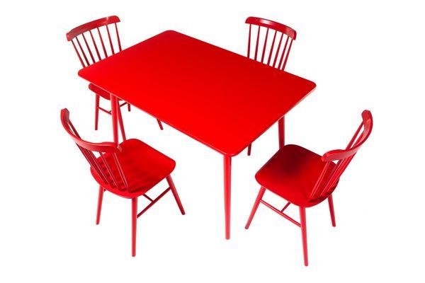 Ironica Modern Dining Table by Ton - Solid Wood Kitchen Table for 6 with Sleek Design - Perfect for Family Meals, Dinner Parties & Small Space Dining Rooms