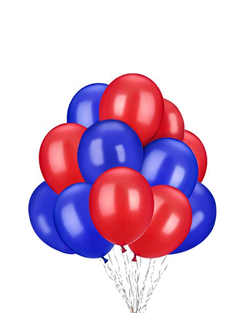 100pcs 12 Inch Blue & Red Latex Balloons - Patriotic Party Decorations for 4th of July, Memorial Day, Labor Day, USA Flag Day Celebrations - Perfect for Independence Day Parties, Backyard BBQs, and Patriotic Events