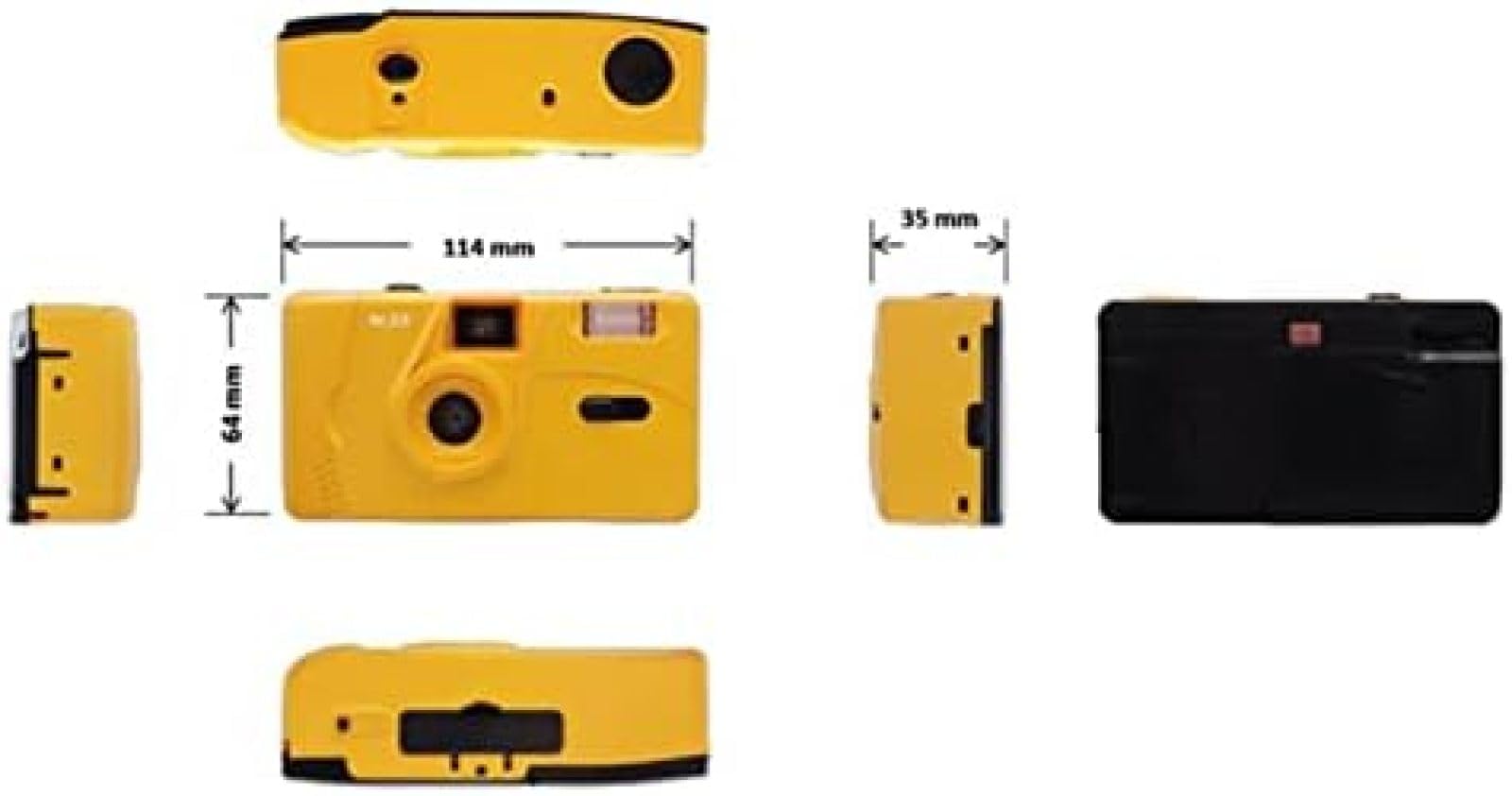 Retro 35mm Disposable Film Camera - Vintage One-Time Use Manual Optical Camera with Flash | Perfect for Travel, Parties, Weddings & Kids Gifts (Yellow)