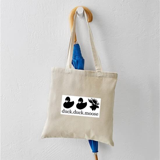 Duck Duck Moose Canvas Tote Bag - Eco-Friendly Reusable Shopping Bag for Groceries, Beach & Daily Use | Natural Cotton Tote by CafePress