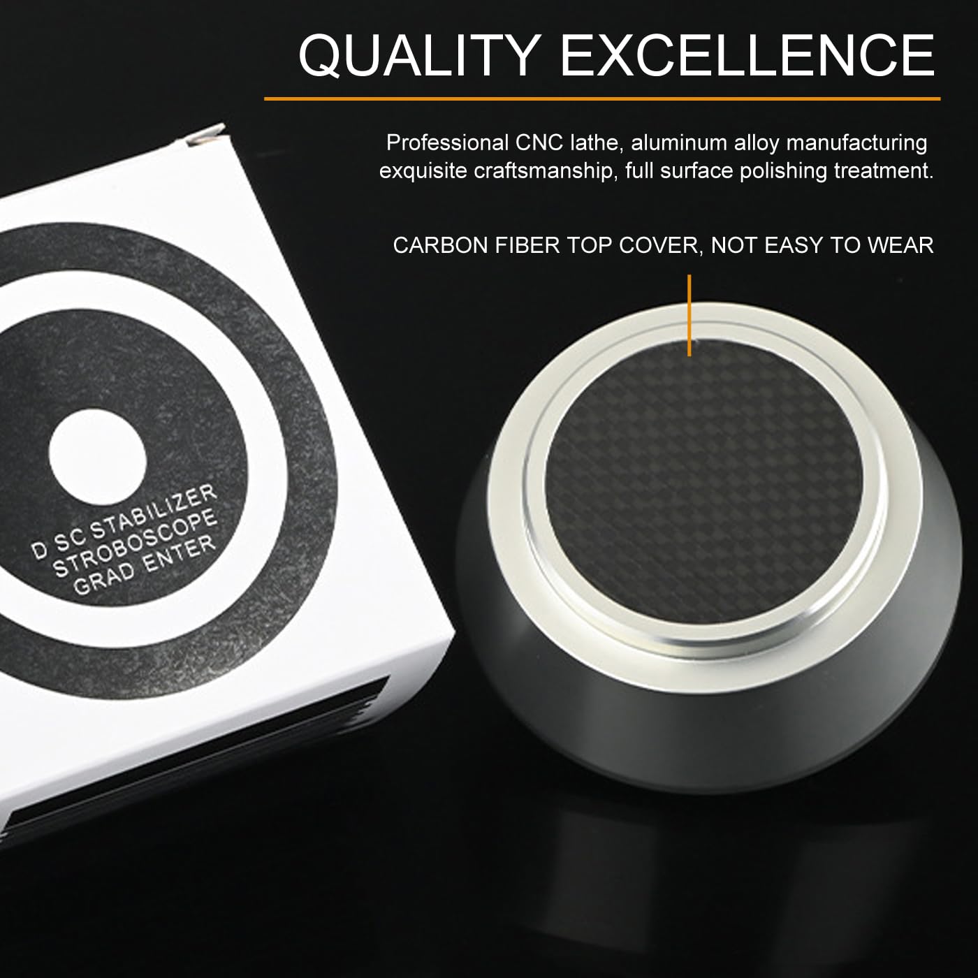 Premium Turntable Weight (CF330) - Vinyl Record Stabilizer for DJs & Audiophiles - Perfect for Home Studios & Live Performances