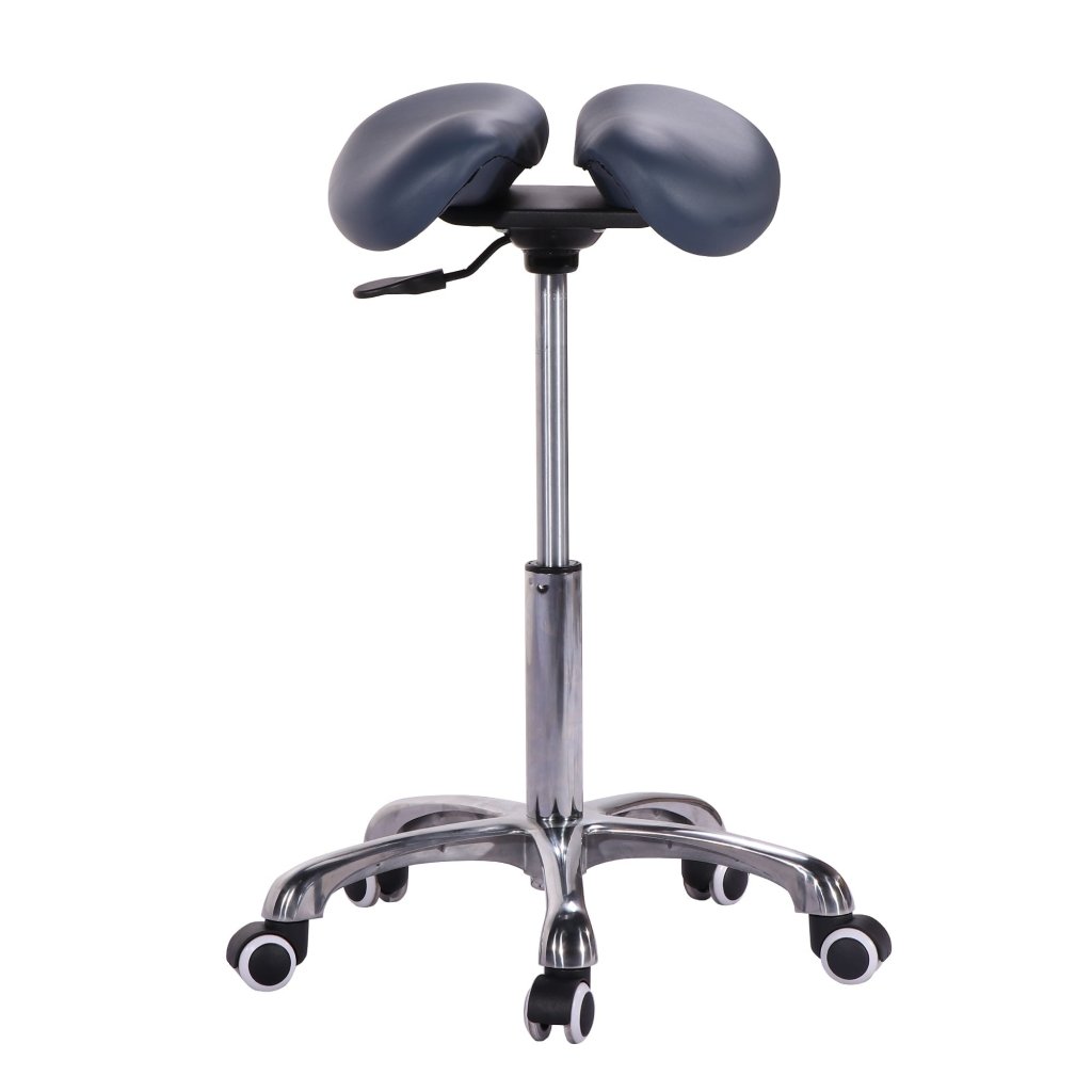 Master Massage® Ergonomic Posture Saddle Chair - Adjustable Height & Tilt Hydraulic Swivel Stool with Aluminum Base & Rubber Wheels (Black/Color Options) - Perfect for Office, Home, Salon & Massage Therapy Workspaces