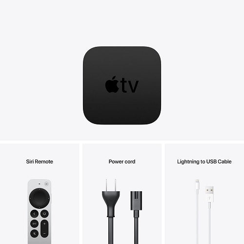 Apple TV 4K (2nd Gen, 32GB) - MXGY2LL/A - 4K HDR Streaming Media Player with Siri Remote - Black - Perfect for Home Theater & Smart TV Entertainment