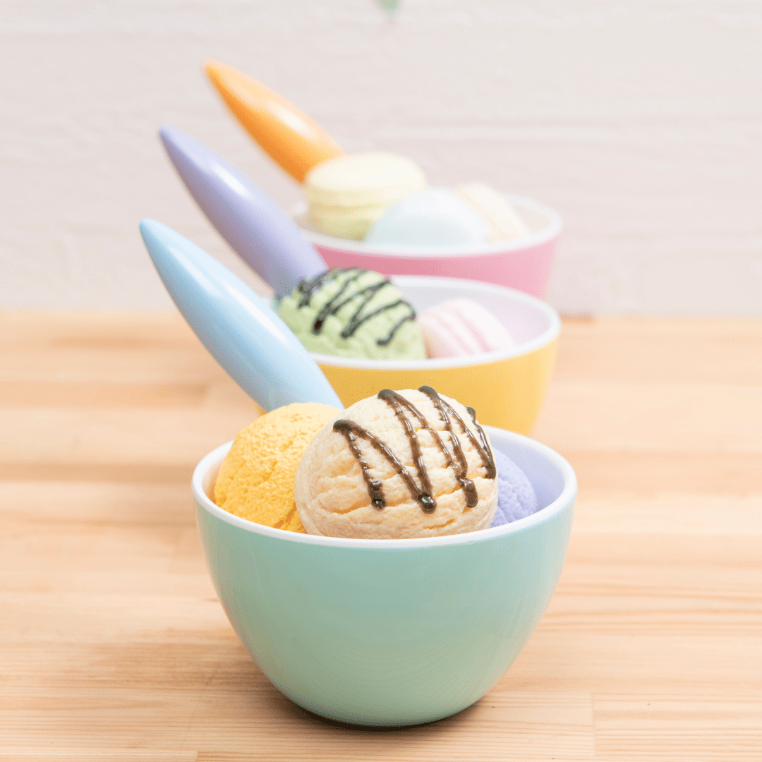 Bzyoo 6-Piece 4.25-Inch 11.8-Oz ColorPop Bowls Set - Pastel Colored Melamine Bowls for Snacks, Cereal, Ice Cream & Party Serving | Durable & Lightweight