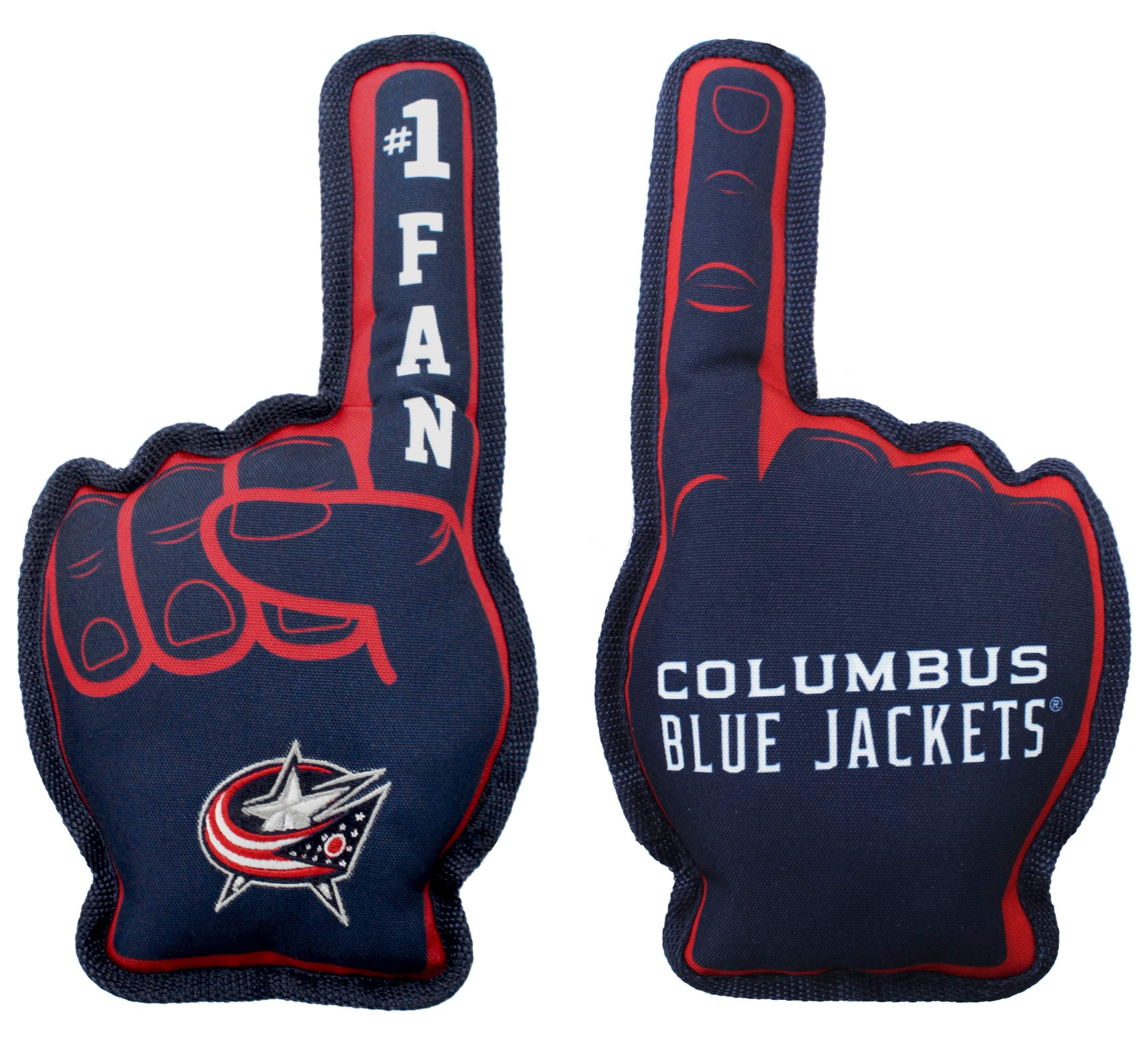 Premium NHL Columbus Blue Jackets #1 Fan Dog & Cat Toy – Durable Pet Chew Toy with Inner Squeaker for Strong Chewers – Best Sports-Themed Pet Gift for Dogs & Cats – Perfect for Playtime, Training, and Sports Fan Celebrations