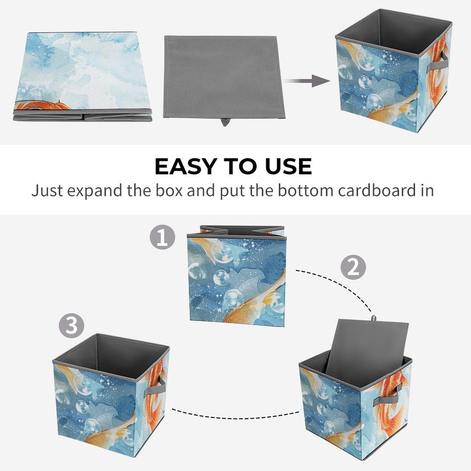 Large Collapsible Storage Bins with Handles - 10.6