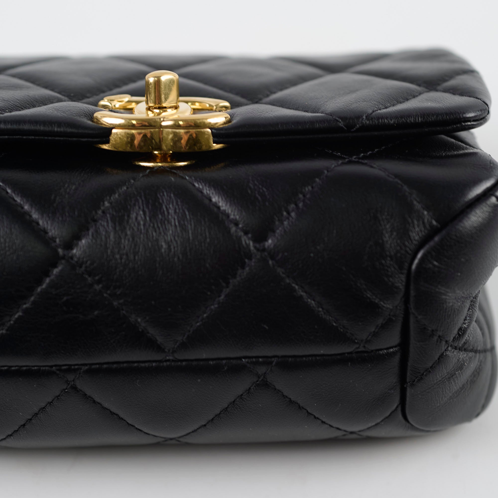 Chanel Mini Flap Bag with Top Handle Black 22A Microchipped - Luxury Crossbody Bag for Women | Perfect for Date Night, Parties & Special Occasions