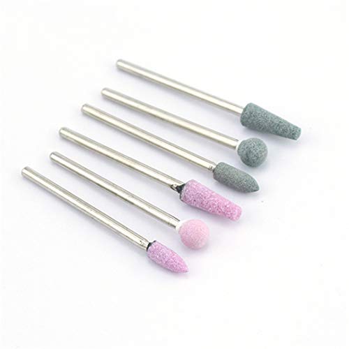 6/7 Diamond Nail Drill Bits Set - Professional Manicure & Pedicure Kit with Silicon, Ceramic & Stone Tips for Electric Nail Files (6pcs) - Perfect for Salon, Home Nail Care & DIY Gel Polish Removal