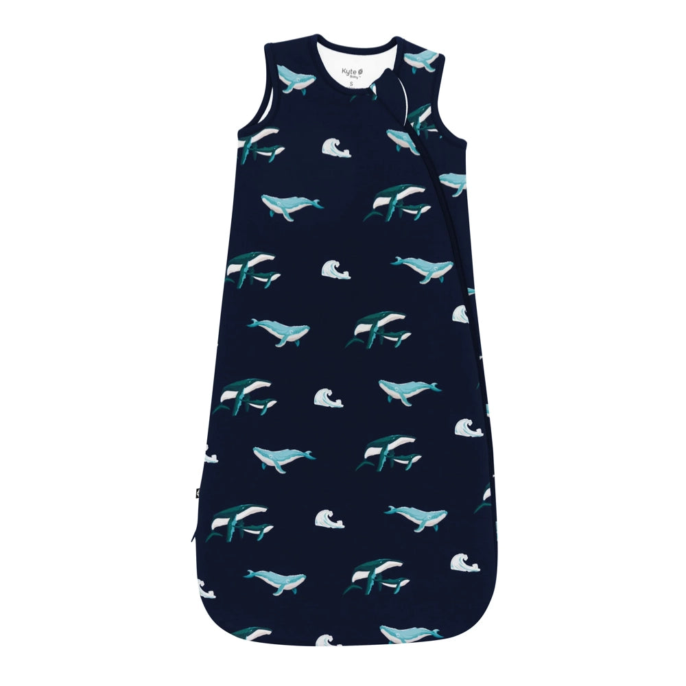 Kyte Baby 1.0 Tog Sleep Sack - Soft & Breathable Baby Sleeping Bag for Newborns & Infants - Perfect for Nursery, Daycare & Travel - Humpback Whale Design