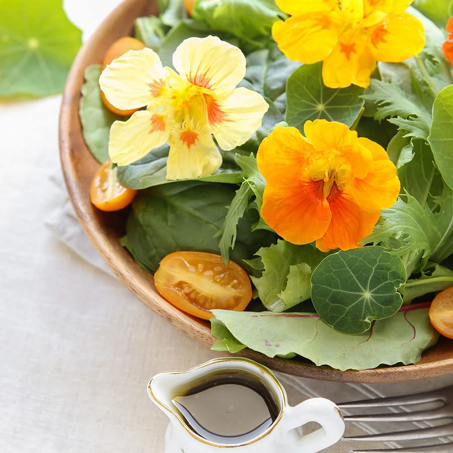 Eden Brothers Dwarf Nasturtium Seeds - Tom Thumb Mix Non-GMO Flower Seeds for Planting | Low-Maintenance, Fast-Growing Annual Flowers for Gardens, Containers & Borders | Perfect for Spring Planting in Zones 3-10 (USDA Hardiness) | Great for Pollinator Gardens, Edible Landscaping & Beginner Gardeners