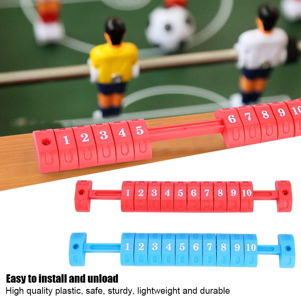 2Pcs Foosball Table Score Counter - Red & Blue Air Hockey Scoring Units for Table Football Games | Perfect for Home Game Rooms, Bars, and Arcades