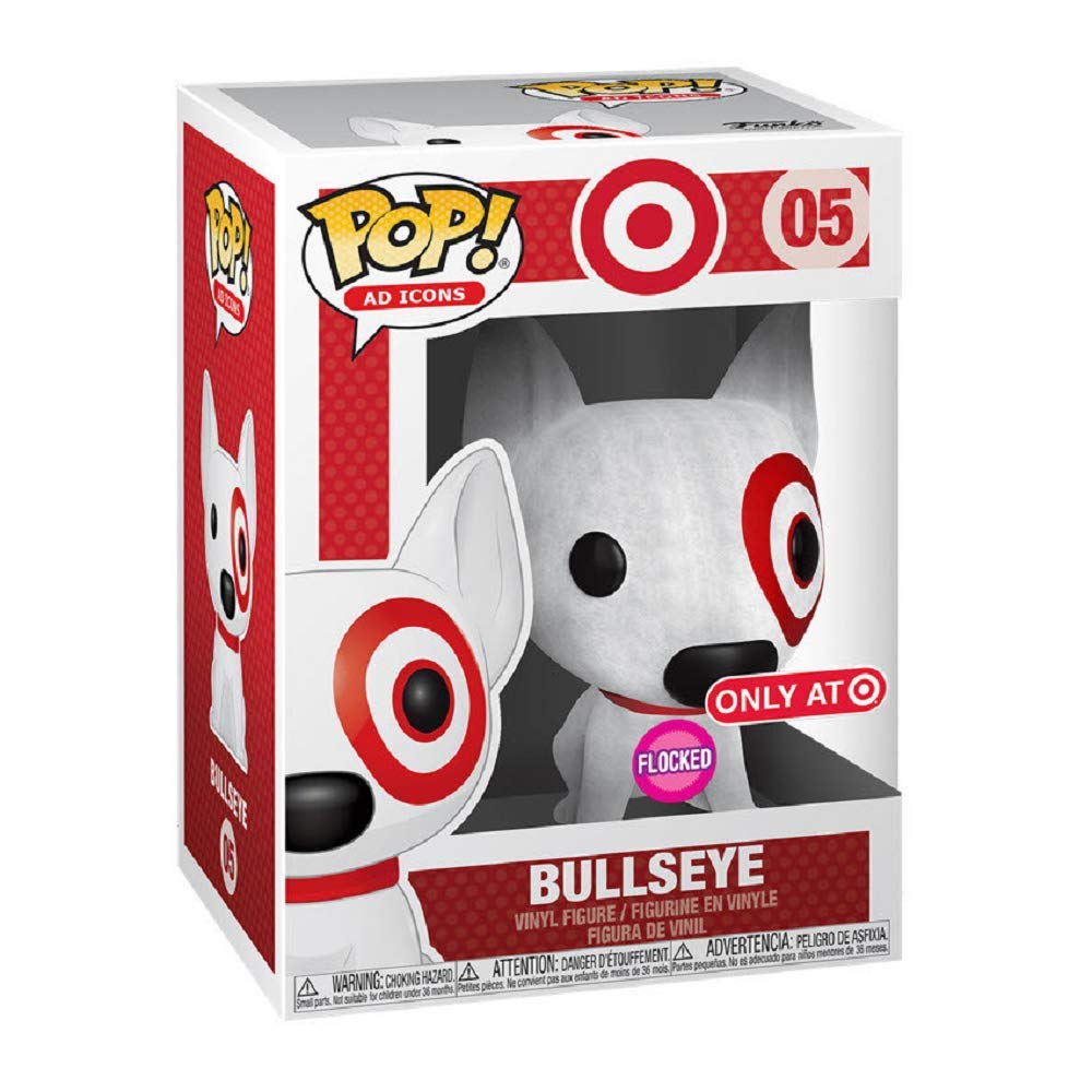 Funko POP! Ad Icons: Target - Bullseye (Flocked with Red Collar) Exclusive Collectible Figure | Perfect for Target Fans, POP Collectors, and Office Desk Decor