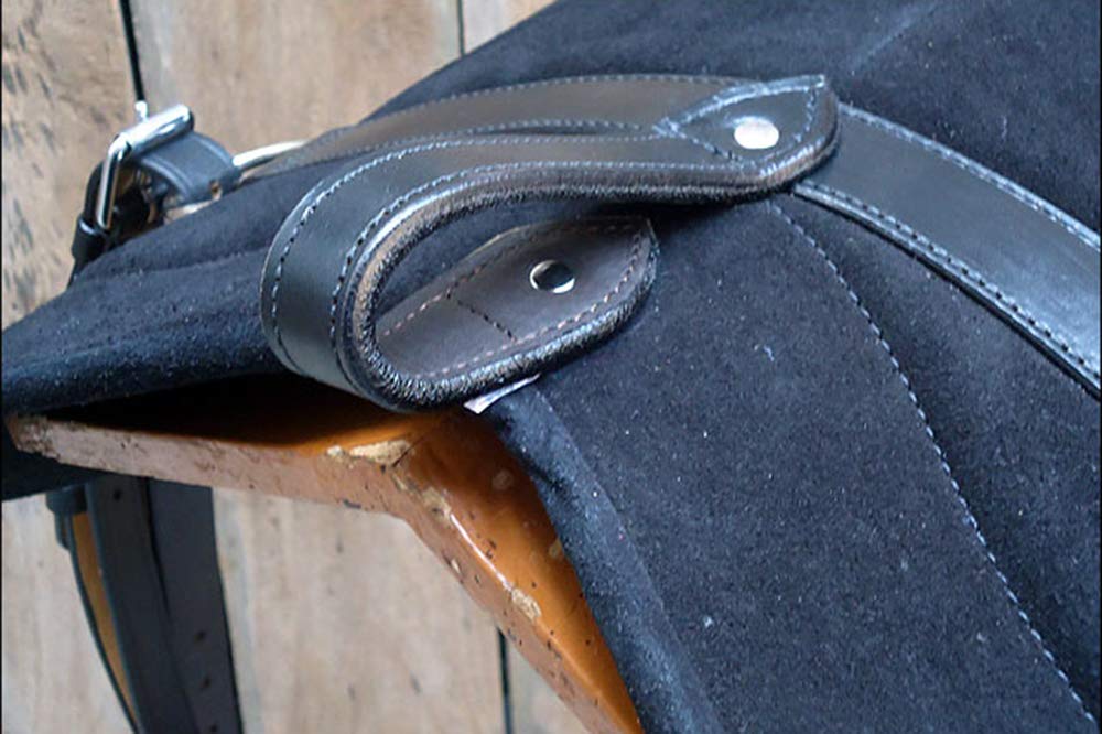 HILASON Natural Horsemanship Leather Bareback Western Treeless Saddle Pad for Horses - Comfortable & Durable Western Riding Pad for Trail Riding, Training & Show - Bareback Pad for English & Western Riding