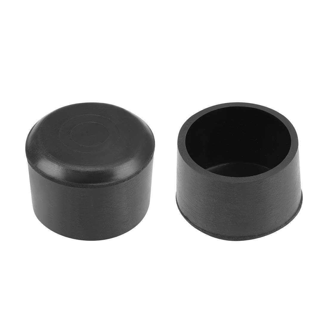 uxcell 32mm Rubber Furniture Leg Caps - Round Non-Slip Chair & Table Leg Protectors (4-Pack) for Hardwood Floors, Tile & Home Office Use