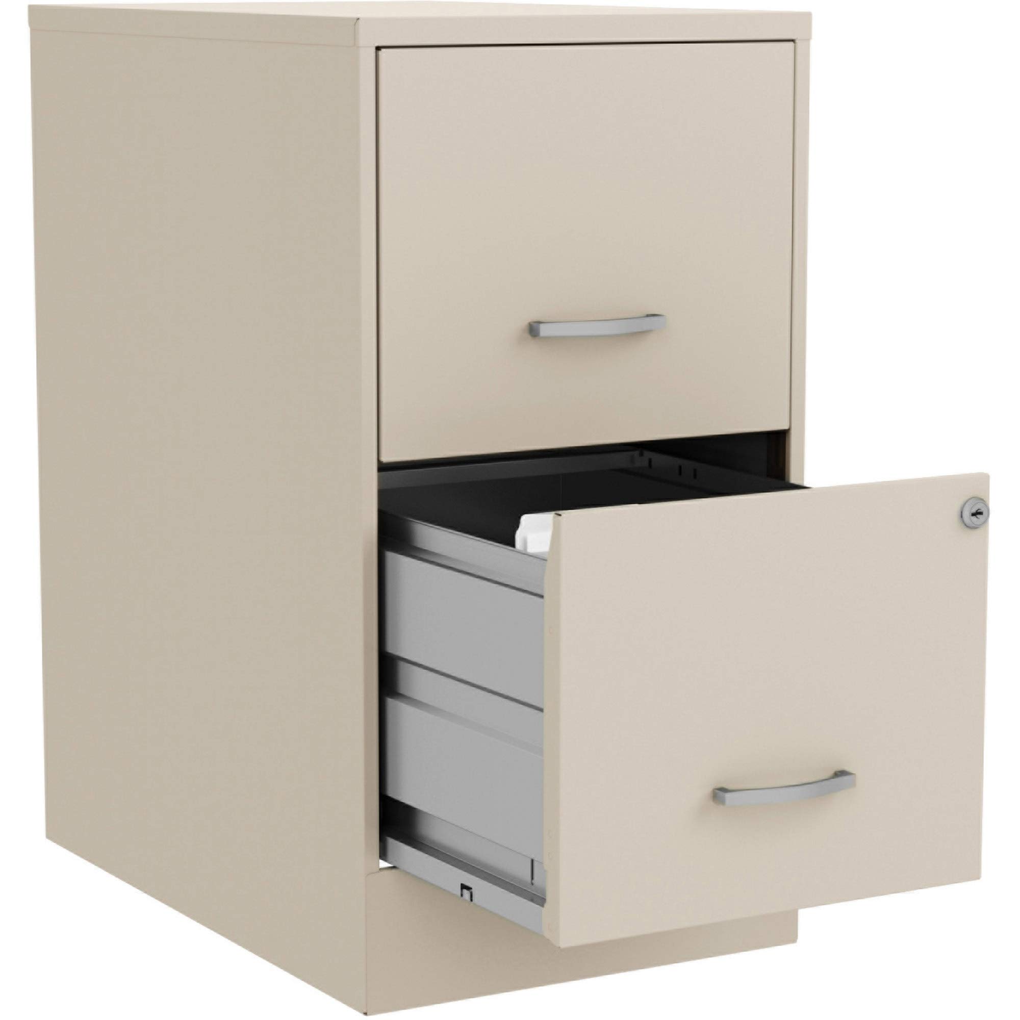 Lorell LYS SOHO 2-Drawer File Cabinet in Stone Finish - Compact Office Storage Solution for Home & Small Business Organization