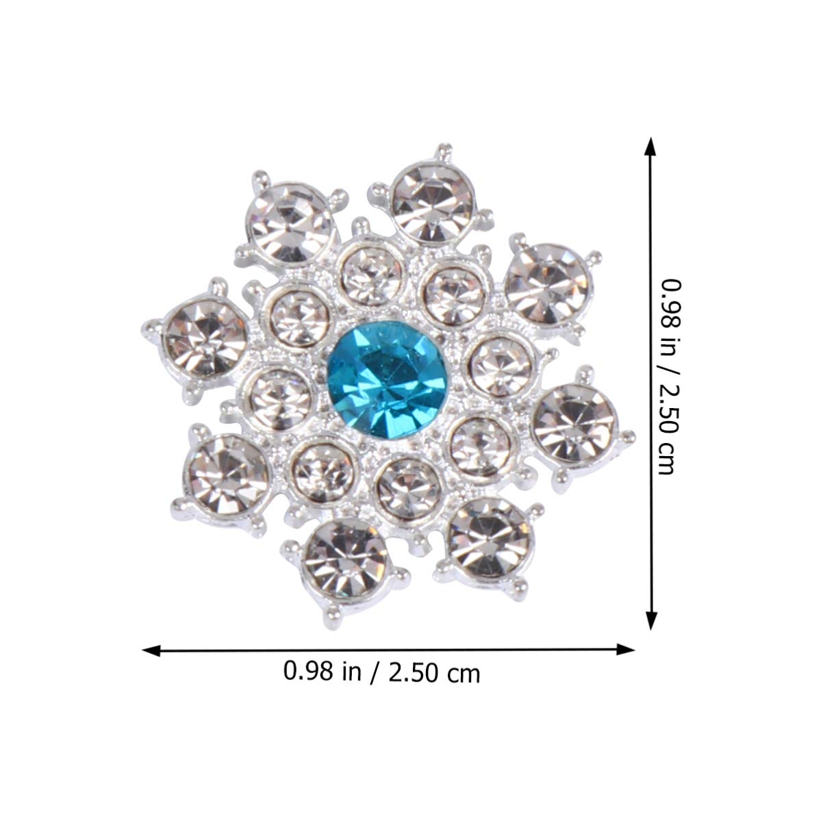 EXCEART 30pcs Crystal Snowflake Rhinestone Embellishments - Flat Back Rhinestone Appliques for DIY Crafts, Brooches, Hair Accessories & Scrapbooking - Perfect for Holiday Decorations, Wedding Favors & Gift Wrapping