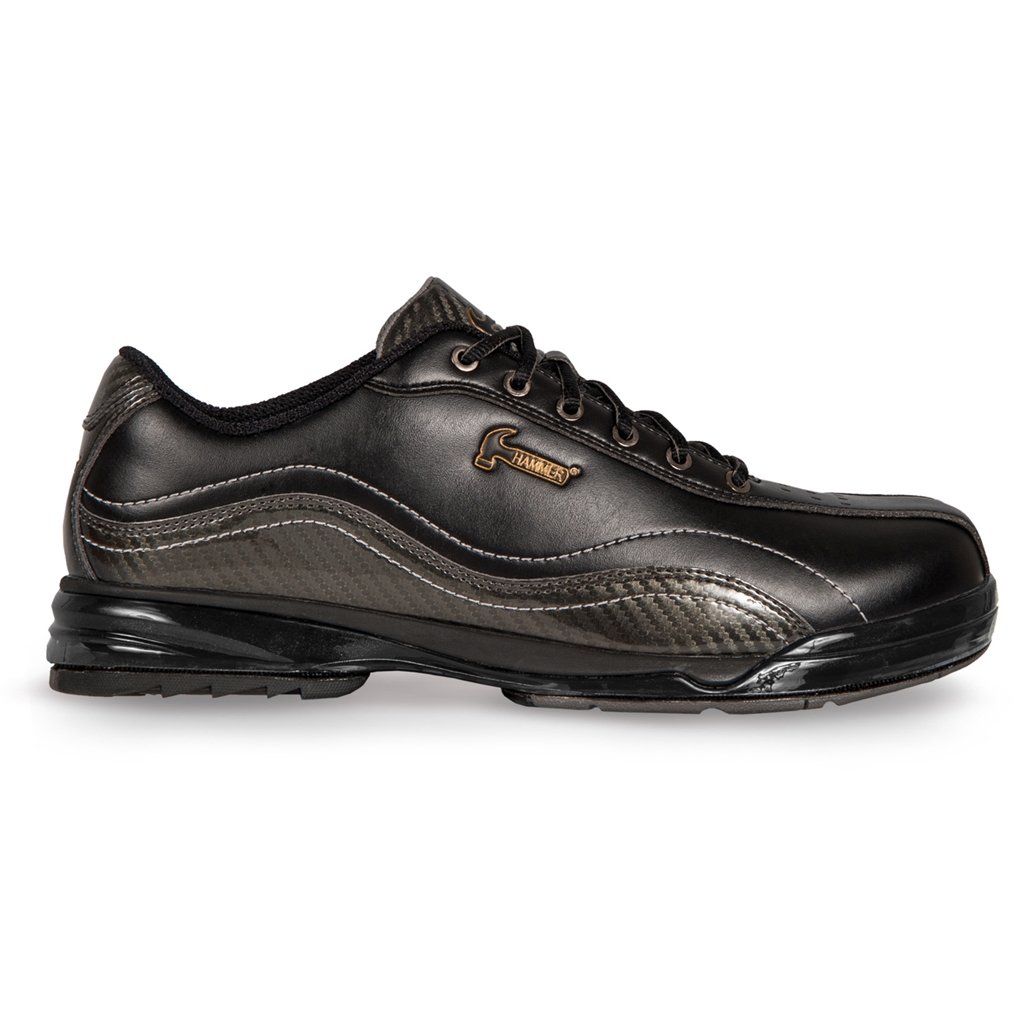 Men's Hammer Force Performance Bowling Shoes - Black/Carbon (Left Hand) for Competitive Bowling & League Play