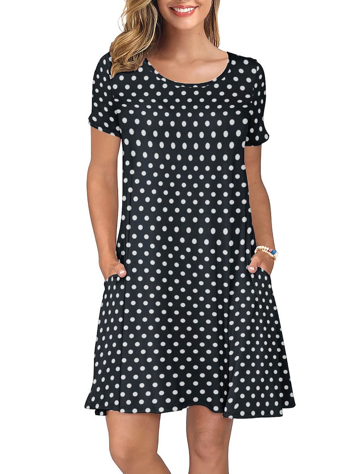 KORSIS Women's Casual Summer T-Shirt Dress - Flowy Swing Beach Sundress with Pockets | Perfect for Vacation, Travel & Outdoor Activities