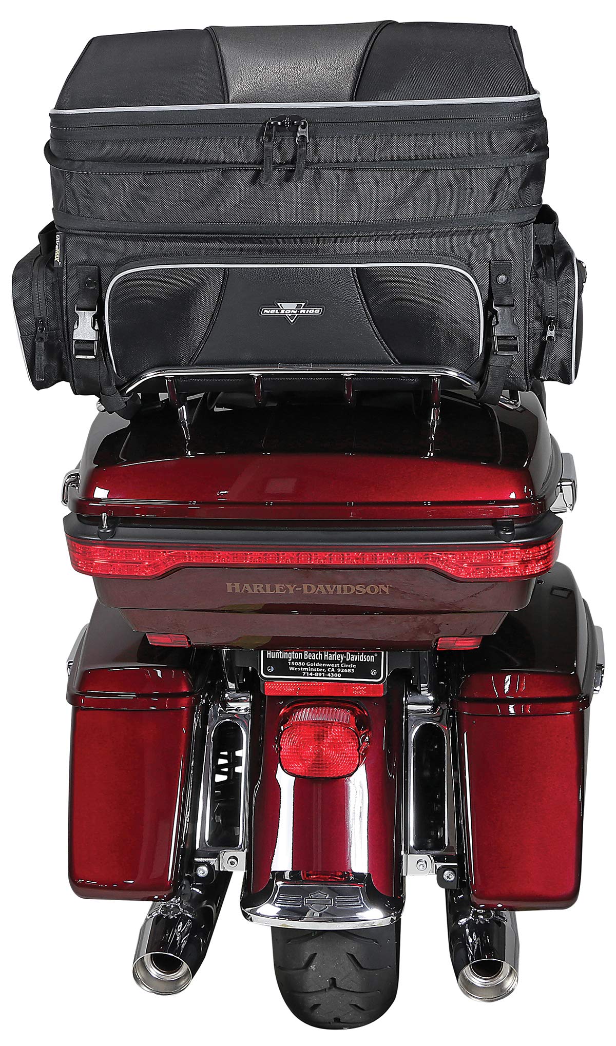 Nelson Rigg NR-300 Route 1 Traveler Tour Trunk Bag - Waterproof Motorcycle Luggage for Harley Davidson Ultra, Indian Roadmaster & Honda Gold Wing - Perfect for Long-Distance Rides & Road Trips